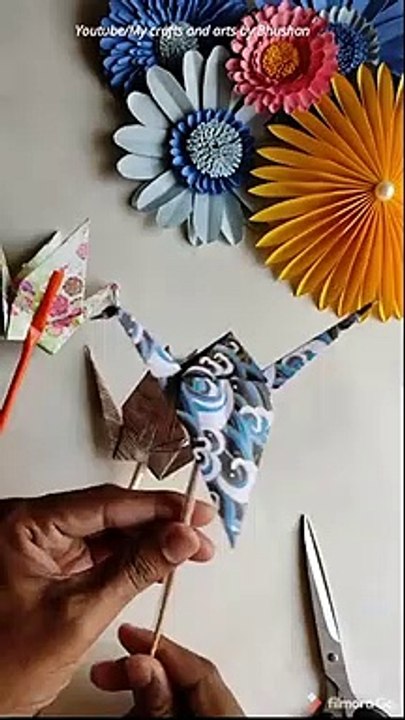 Flapping Origami Crane #Shorts #Youtubeshorts #Origami