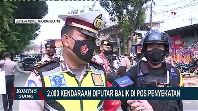 Lebih dari 2.000 Kendaraan Diputar Balik di Pos Penyekatan Lenteng Agung