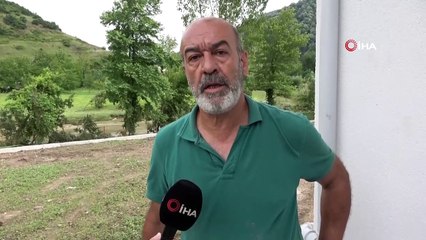 Bayramda oturmayı düşündüğü evi sular altında kaldı