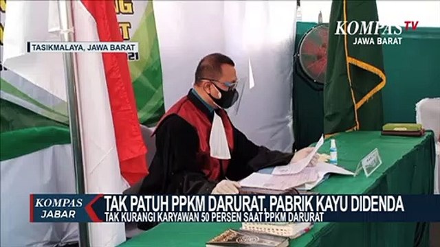 Melanggar PPKM Darurat, Pabrik Kayu di Tasik Didenda 6 Juta