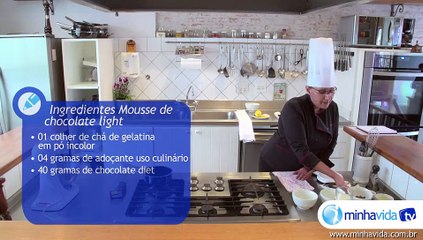 Receita de mousse de chocolate light