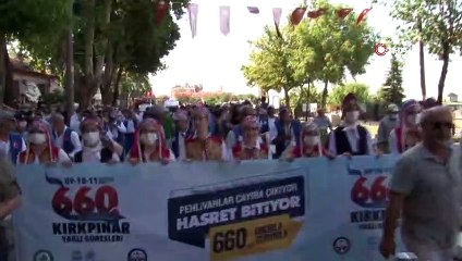 Kırkpınar Ağası Seyfettin Selim kent girişinde davul zurnayla karşılandı