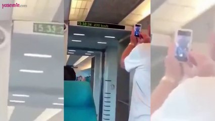 Dünyanın en hızlı treninde madeni para ile deney!