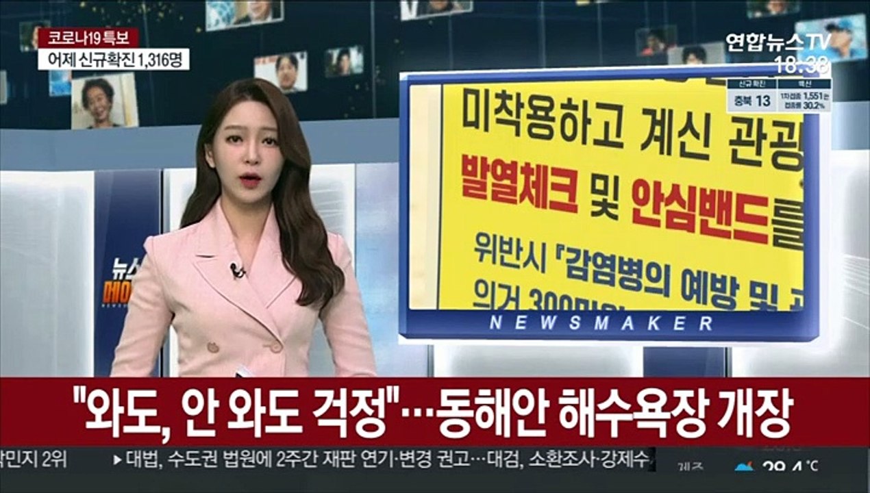 "와도, 안 와도 걱정" 확진자 폭증 속 동해안 해수욕장 개장