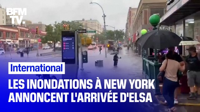 À New York, de violentes intempéries annoncent l'arrivée de la tempête Elsa