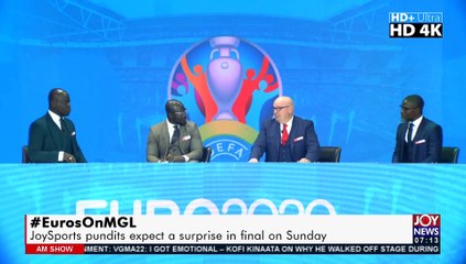 Download Video: #EurosOnMGL: JoySports pundits expect a surprise in final on Sunday - President - AM Sports (9-7-21)