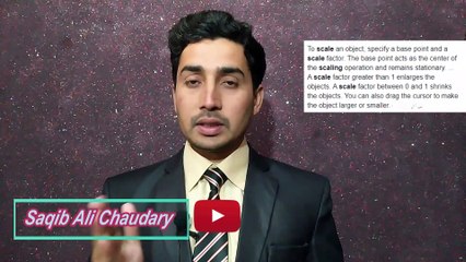 AutoCAD class 55 | scale command in AutoCAD in Urdu/Hindi | How do you use the scale command? |Saqib