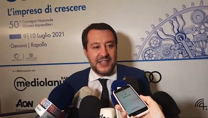 Confindustria giovani, Salvini a Genova: "Senza giustizia giusta Italia non è un paese civile"