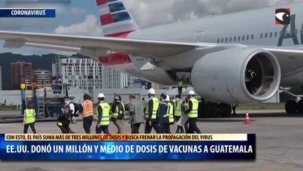 EE.UU. donó un millón y medio de dosis de vacunas a Guatemala