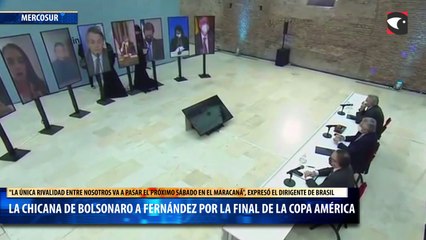 La chicana de Bolsonaro a Fernández por la final de la copa américa