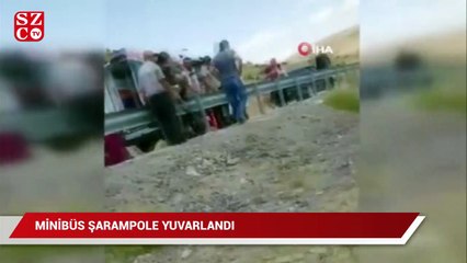 Malatya'da minibüs şarampole uçtu: 15 yaralı