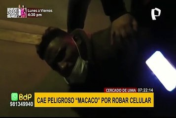 Cae peligroso hampón alias “Macaco” en el Cercado de Lima