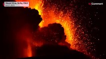 Mount Etna in Sicily has roared back into spectacular volcanic action