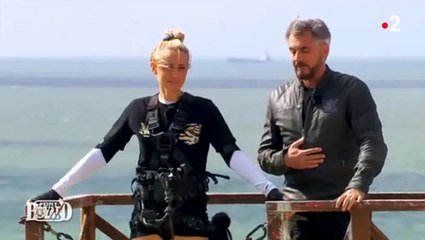 Fort Boyard 2021 : extrait d'Élodie Gossuin dans le "Saut de l'ange" (10 juillet 2021)