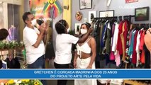 Gretchen é coroada madrinha dos 25 anos do projeto Arte pela Vida