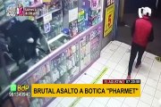 El Agustino: sujetos armados asaltan con suma violencia una farmacia
