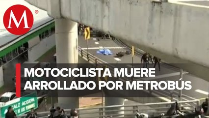 Metrobus atropella a motociclista en Tlalpan