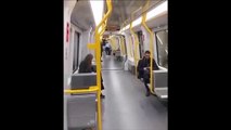 Ce passager a eu la mauvaise idée de faire du vélo dans le métro