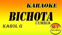 Karaoke - BICHOTA - KAROL G -  (versión cumbia) -  Instrumental Lyrics Letra (dm)