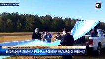 Eldorado presentó la bandera argentina más larga de Misiones
