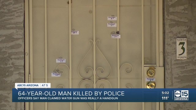 Man with water gun shot, killed by officers in Phoenix