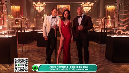 'Alerta Vermelho'- filme mais caro da Netflix estreia 12 de novembro
