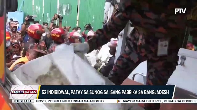 GLOBALITA | 52 indibidwal, patay sa sunog sa isang pabrika sa Bangladesh; Indonesia, niyanig ng 6.1 magnitude na lindol; 50 dead anime heroes portrait sa 2D afterlife exhibition, ibinida ng Thai artist