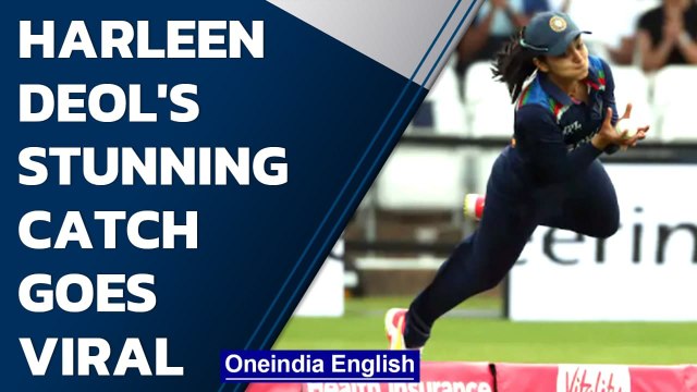 Harleen Deol's stunning catch leaves internet in awe, earns praises from all | Oneindia News