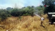 İzmir’de makilik alanda yangın: Havadan ve karadan müdahale sürüyor