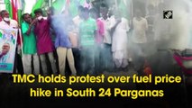 TMC holds protest over fuel price hike in South 24 Parganas