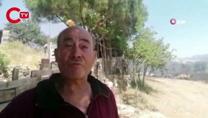 İzmir'deki yangında korku dolu anlar