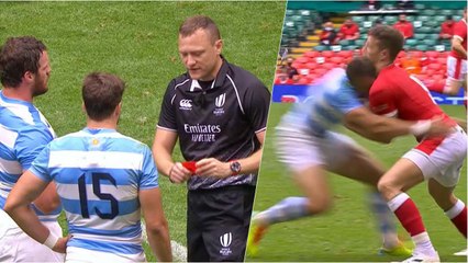 Juan Cruz Mallía prend un carton rouge pour un plaquage dangereux sur un gallois