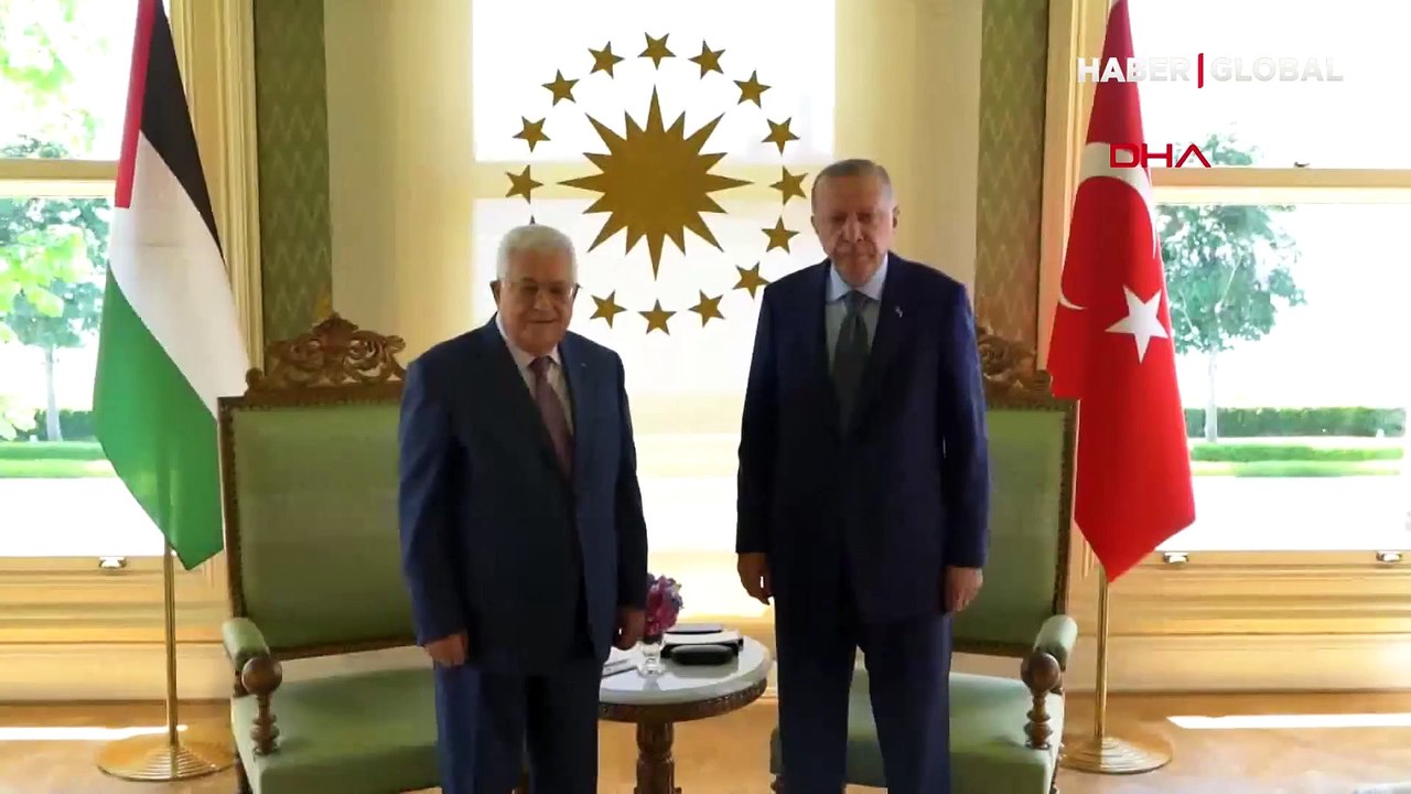 Cumhurbaşkanı Erdoğan, Filistin Devlet Başkanı Mahmud Abbas'la görüştü