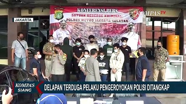 8 Terduga Pelaku Pengeroyokan Polisi di Jalan TB Simatupang Ditangkap