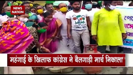 TMC and Congress protest against rising prices in cities across nation