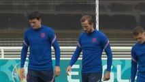 Entrenamiento de Inglaterra el día antes de la gran final de la Eurocopa