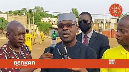 Discours de Seydou Mamadou COULIBALY, lors de la remise d'equipements Sportifs à FC Gaoussou de Lafiabougou