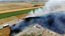 15 dönümlük buğday dakikalar içinde küle döndü