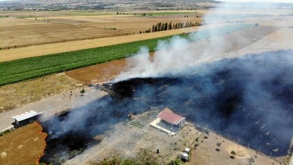 15 dönümlük buğday dakikalar içinde küle döndü