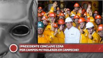 ¡Presidente AMLO concluye gira por campos petroleros en Campeche!