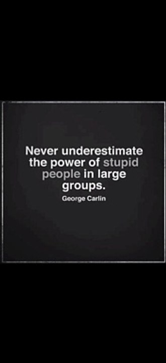 | Don't Underestimate Stupid People |