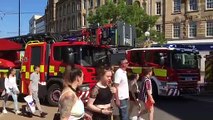 Fire on Fargate in Sheffield City Centre.