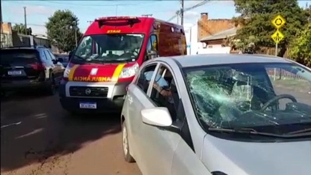 Colisão entre carro e bicicleta deixa adolescente ferido na Rua Vereador José de Oliveira, no Bela Vista; Siate foi mobilizado