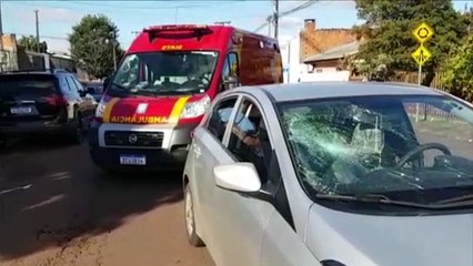 Colisão entre carro e bicicleta deixa adolescente ferido na Rua Vereador José de Oliveira, no Bela Vista; Siate foi mobilizado