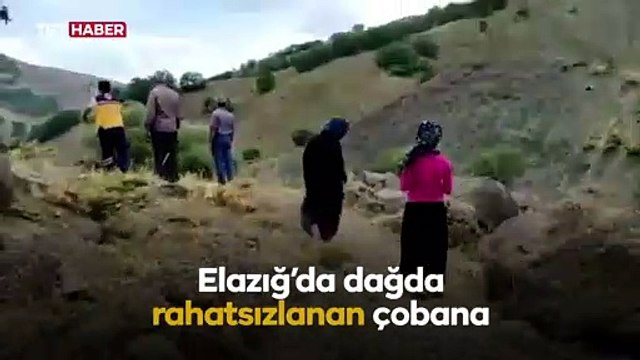 Rahatsızlanan çobanın imdadına ambulans helikopter yetişti