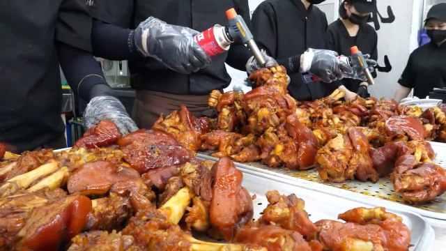 Pork Hock Braised With Soy Sauce (Jokbal) - Korean Street Food
