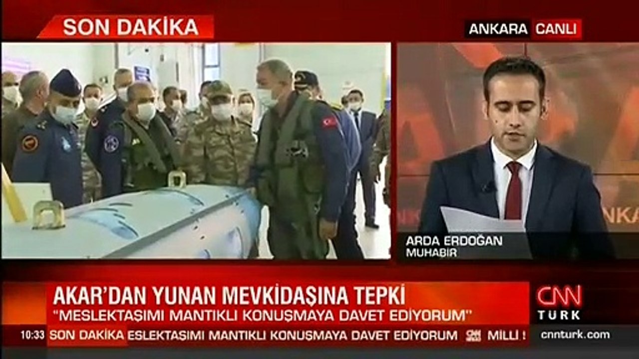 Milli Savunma Bakanı Akar'dan Yunan mevkidaşına tepki