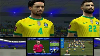 PES 6 Argentina vs Brazil 2-0 All Goals & Highlights  Messi Champion  English Commentary COPA 2021