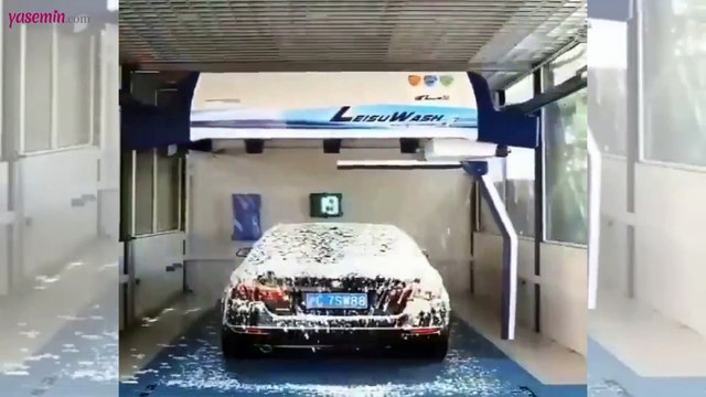 Mühendislik harikası bir araç yıkama sistemi!