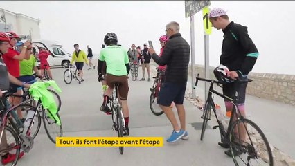 Des amateurs sur la route du Tour